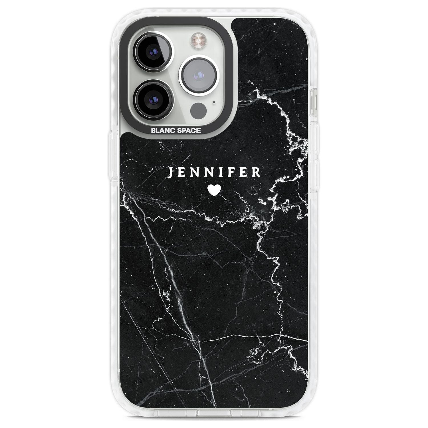 Personalised Black Marble 2 Custom Phone Case iPhone 13 Pro / Impact Case,iPhone 14 Pro / Impact Case,iPhone 15 Pro Max / Impact Case,iPhone 15 Pro / Impact Case Blanc Space