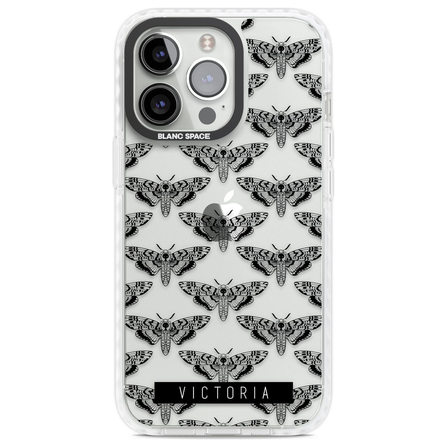 Personalised Hawk Moth Pattern Custom Phone Case iPhone 13 Pro / Impact Case,iPhone 14 Pro / Impact Case,iPhone 15 Pro Max / Impact Case,iPhone 15 Pro / Impact Case Blanc Space
