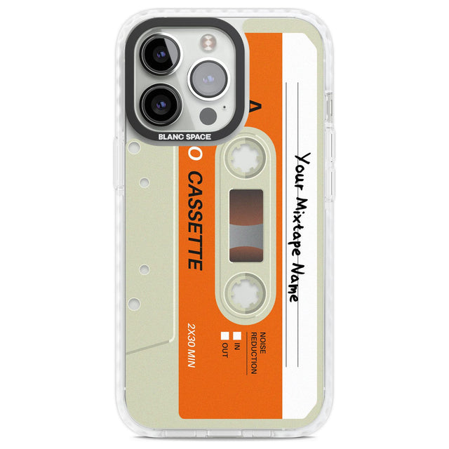 Personalised Classic Cassette Custom Phone Case iPhone 13 Pro / Impact Case,iPhone 14 Pro / Impact Case,iPhone 15 Pro Max / Impact Case,iPhone 15 Pro / Impact Case Blanc Space