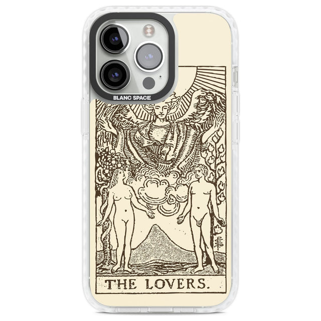 Personalised The Lovers Tarot Card - Solid Cream Custom Phone Case iPhone 13 Pro / Impact Case,iPhone 14 Pro / Impact Case,iPhone 15 Pro Max / Impact Case,iPhone 15 Pro / Impact Case Blanc Space