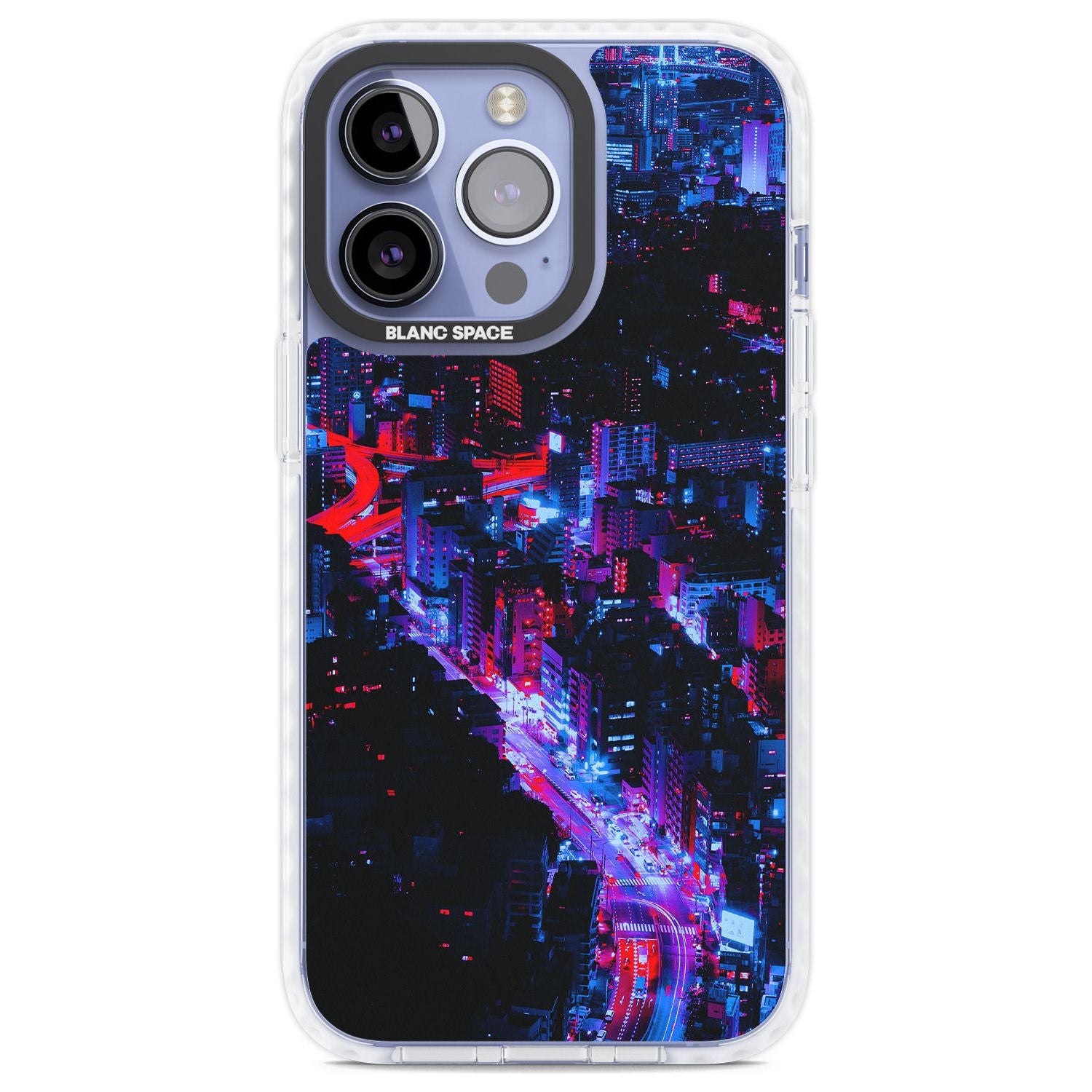 Arial City View - Neon Cities Photographs Phone Case iPhone 13 Pro / Impact Case,iPhone 14 Pro / Impact Case,iPhone 15 Pro Max / Impact Case,iPhone 15 Pro / Impact Case Blanc Space