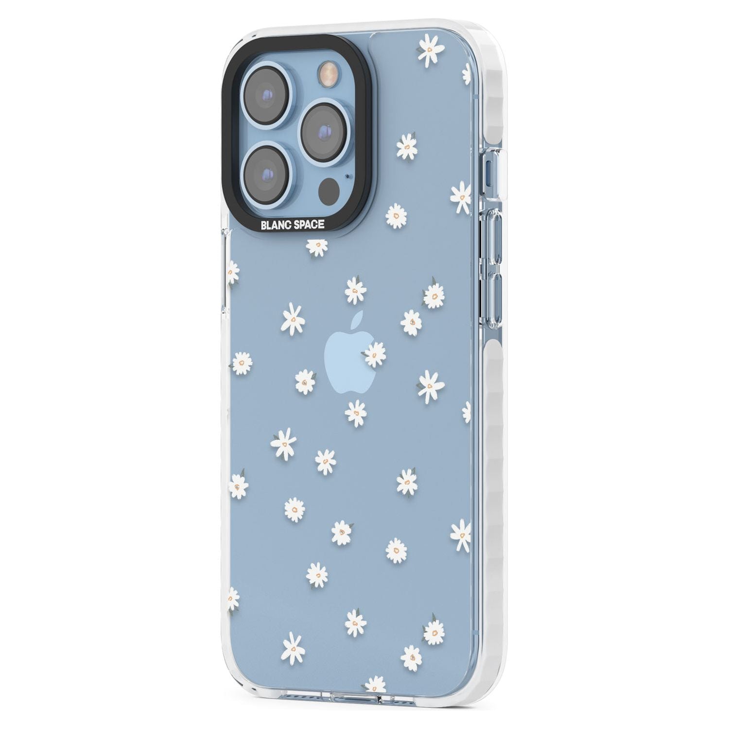 White Stars on Clear Phone Case for iPhone 14 Pro