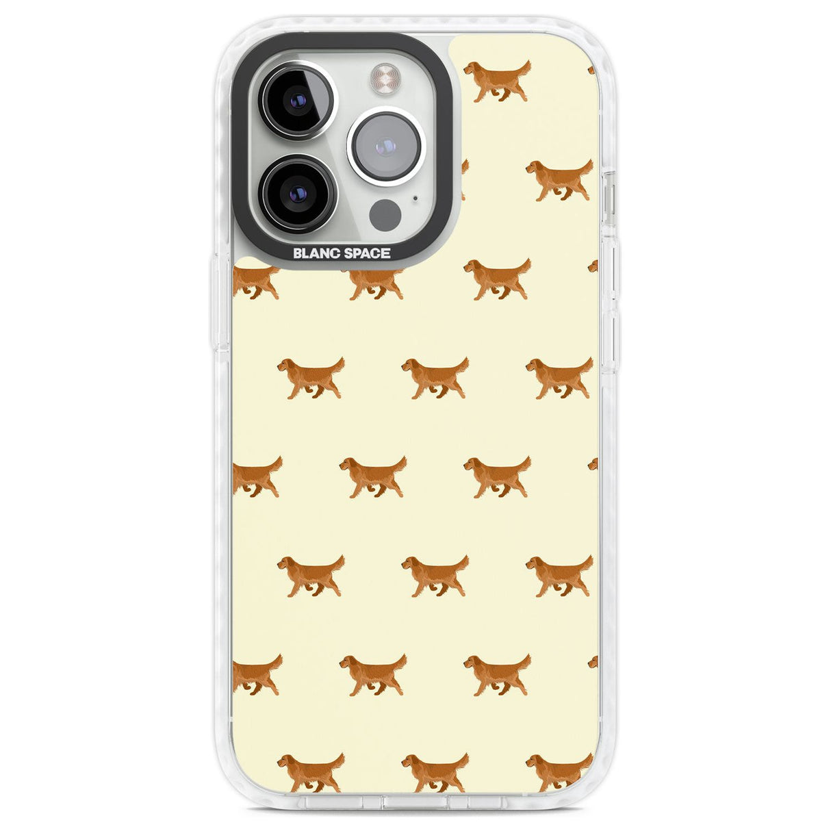 Golden Retriever Dog Pattern Phone Case iPhone 13 Pro / Impact Case,iPhone 14 Pro / Impact Case,iPhone 15 Pro / Impact Case,iPhone 15 Pro Max / Impact Case Blanc Space