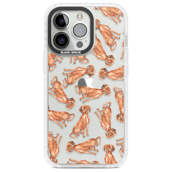 Hungarian Vizsla Watercolor Pattern