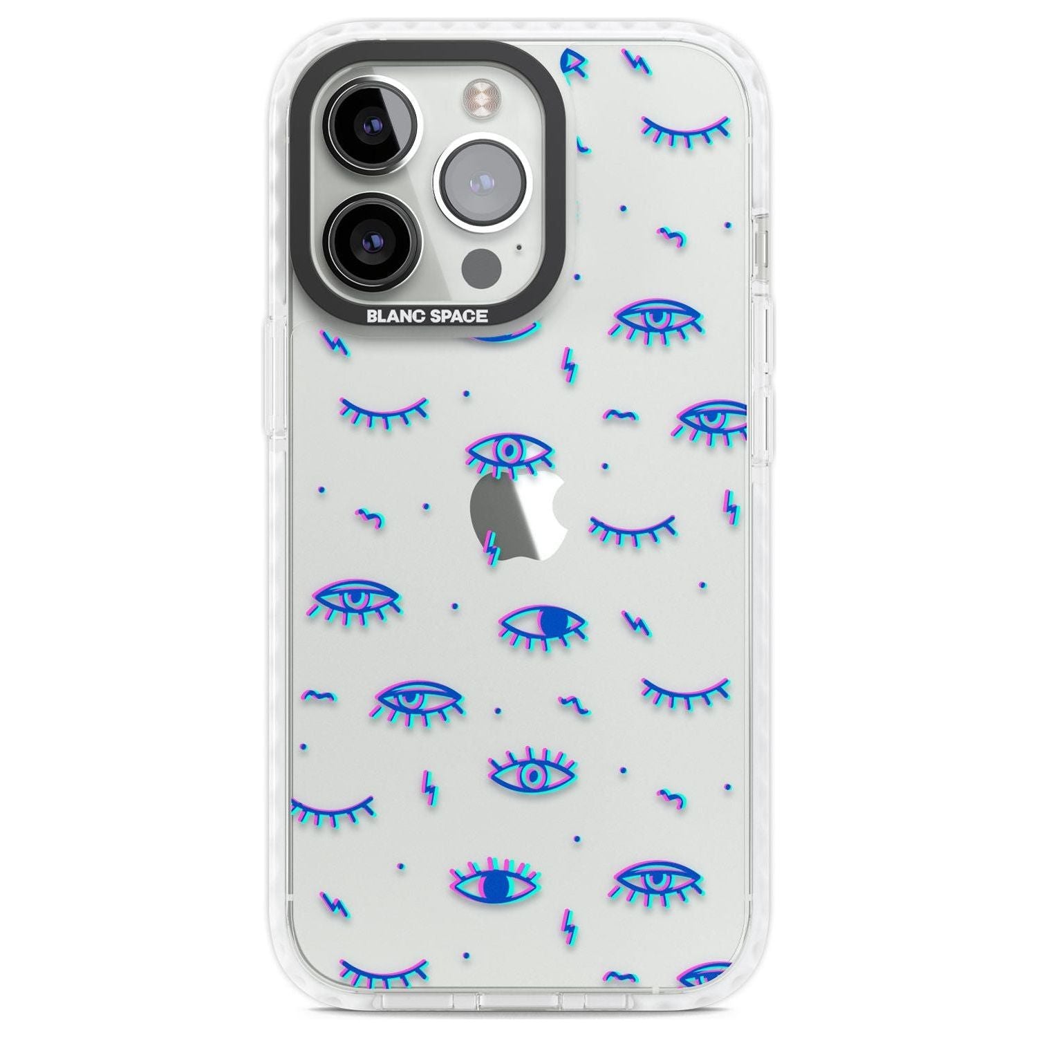 Duotone Psychedelic Eyes Phone Case iPhone 13 Pro / Impact Case,iPhone 14 Pro / Impact Case,iPhone 15 Pro Max / Impact Case,iPhone 15 Pro / Impact Case Blanc Space