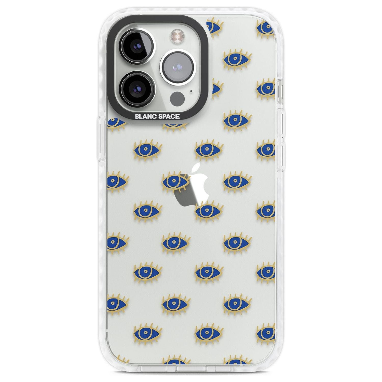 Gold Eyes (Clear) Psychedelic Eyes Pattern Phone Case iPhone 13 Pro / Impact Case,iPhone 14 Pro / Impact Case,iPhone 15 Pro Max / Impact Case,iPhone 15 Pro / Impact Case Blanc Space