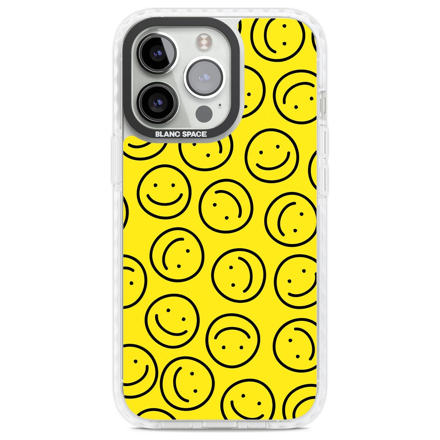 Happy Face Pattern Phone Case iPhone 13 Pro / Impact Case,iPhone 14 Pro / Impact Case,iPhone 15 Pro Max / Impact Case,iPhone 15 Pro / Impact Case Blanc Space