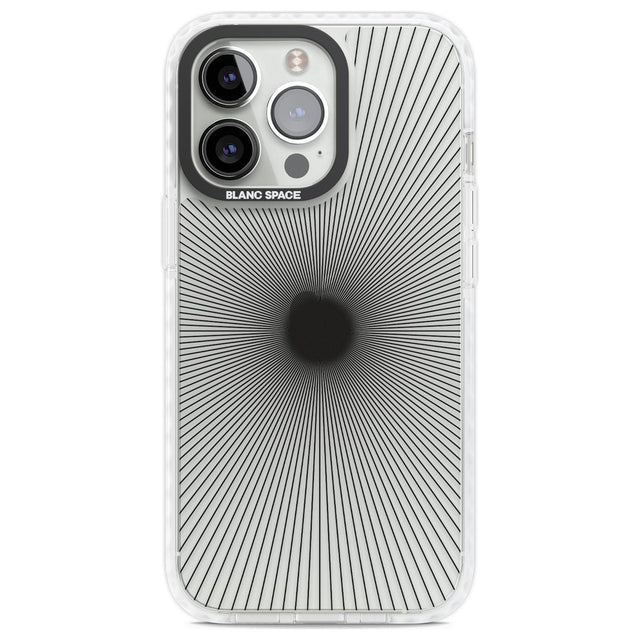 Abstract Lines: Sunburst Phone Case iPhone 13 Pro / Impact Case,iPhone 14 Pro / Impact Case,iPhone 15 Pro Max / Impact Case,iPhone 15 Pro / Impact Case Blanc Space