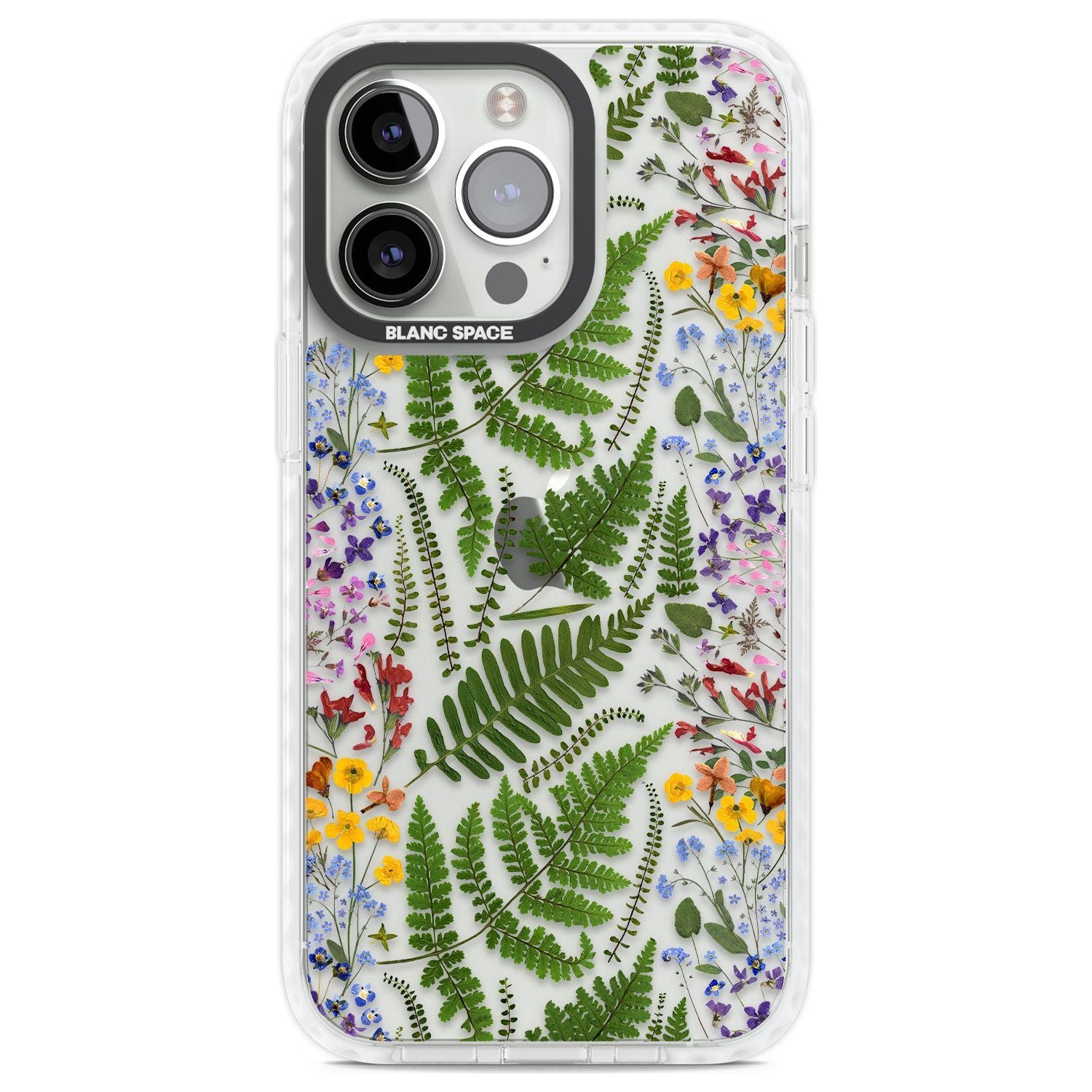 Busy Floral and Fern Design Phone Case iPhone 13 Pro / Impact Case,iPhone 14 Pro / Impact Case,iPhone 15 Pro Max / Impact Case,iPhone 15 Pro / Impact Case Blanc Space
