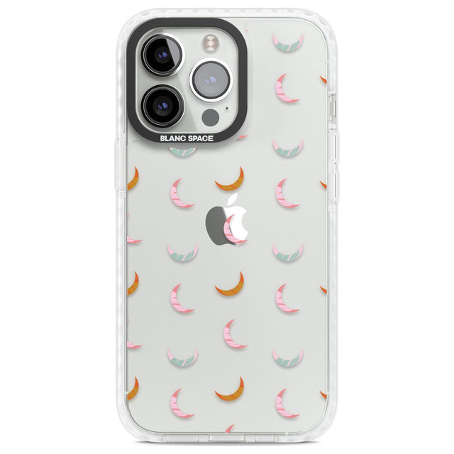Colourful Crescent Moons Phone Case iPhone 13 Pro / Impact Case,iPhone 14 Pro / Impact Case,iPhone 15 Pro Max / Impact Case,iPhone 15 Pro / Impact Case Blanc Space