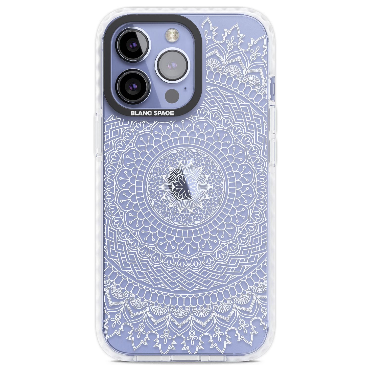 Large White Mandala Design Phone Case iPhone 13 Pro / Impact Case,iPhone 14 Pro / Impact Case,iPhone 15 Pro Max / Impact Case,iPhone 15 Pro / Impact Case Blanc Space