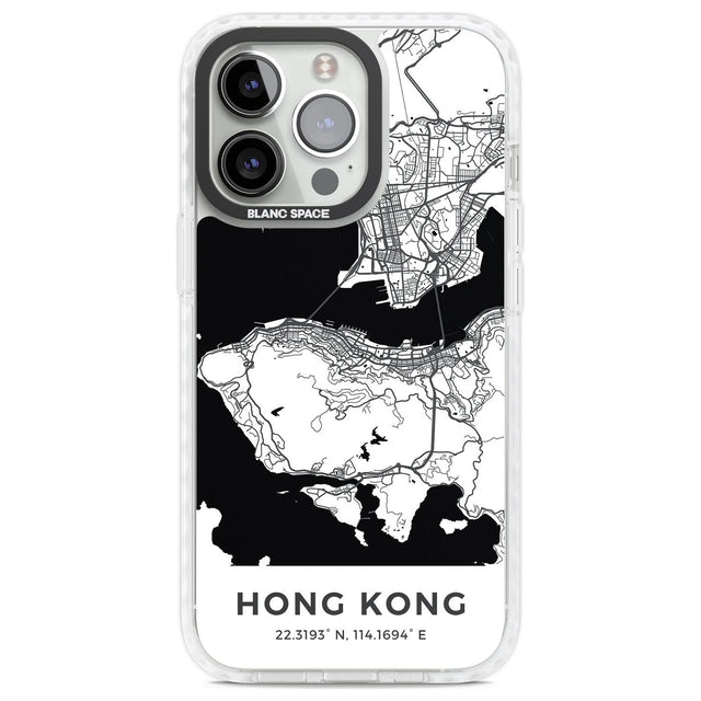 Map of Hong Kong Phone Case iPhone 13 Pro / Impact Case,iPhone 14 Pro / Impact Case,iPhone 15 Pro Max / Impact Case,iPhone 15 Pro / Impact Case Blanc Space