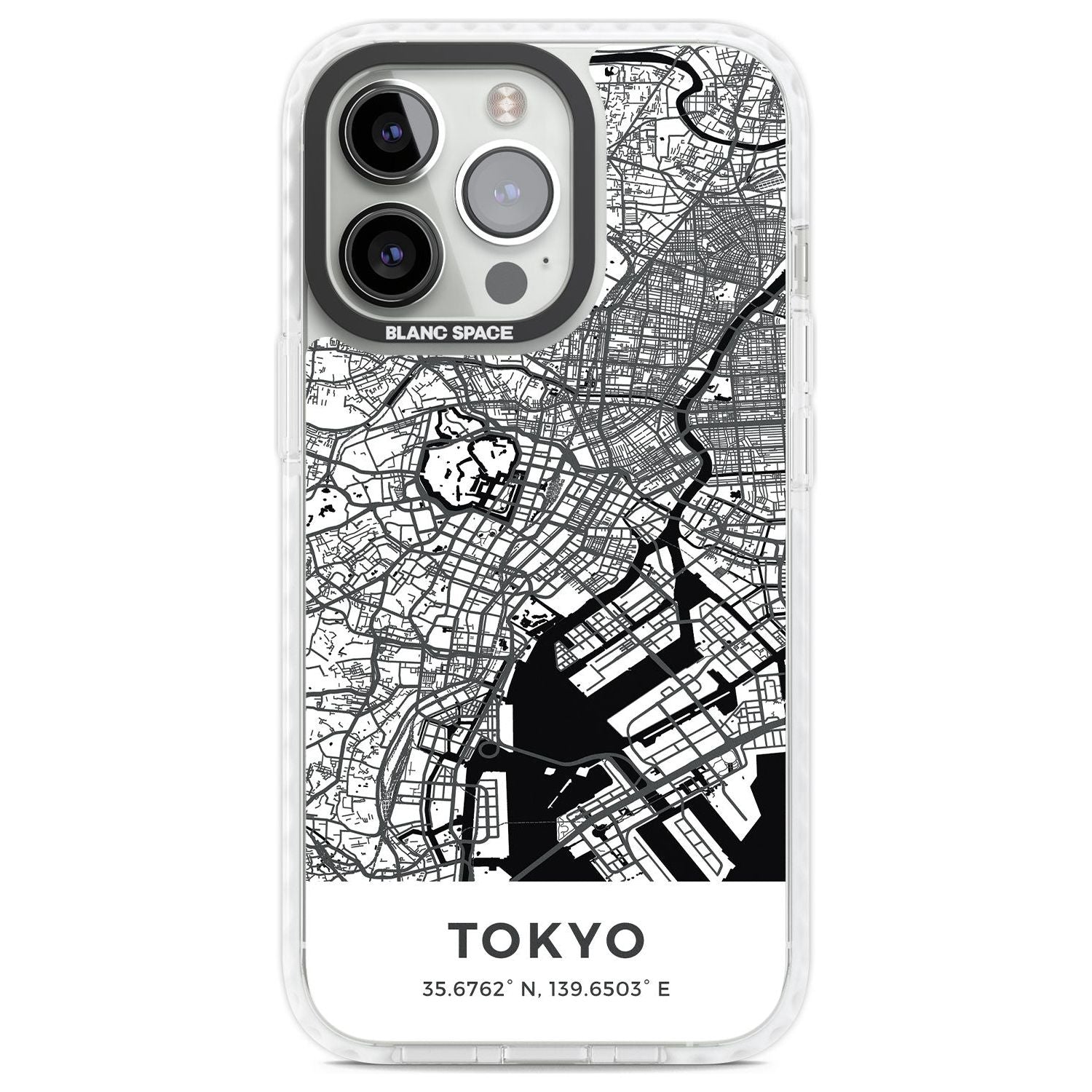 Map of Tokyo, Japan Phone Case iPhone 13 Pro / Impact Case,iPhone 14 Pro / Impact Case,iPhone 15 Pro Max / Impact Case,iPhone 15 Pro / Impact Case Blanc Space
