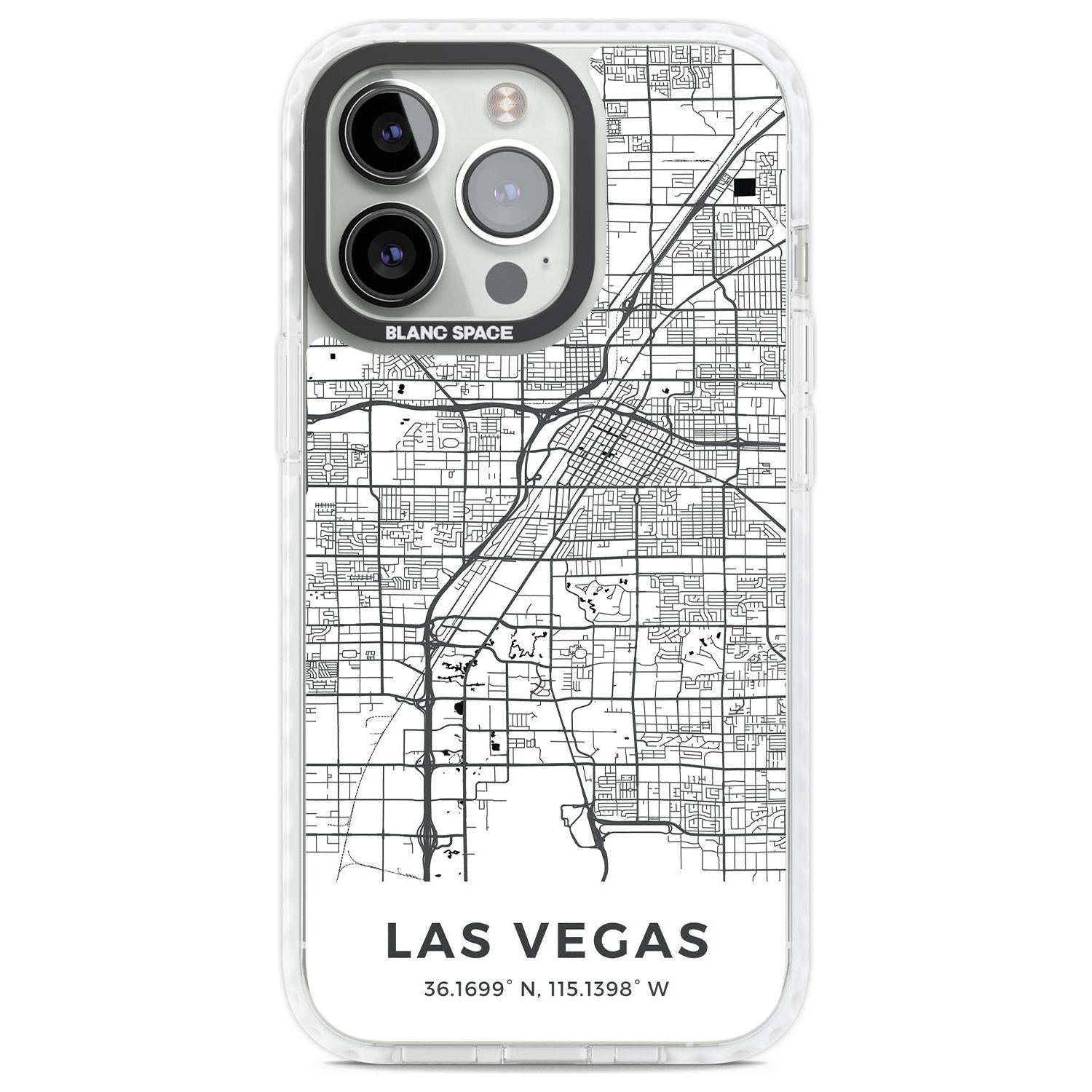 Map of Las Vegas, Nevada Phone Case iPhone 13 Pro / Impact Case,iPhone 14 Pro / Impact Case,iPhone 15 Pro Max / Impact Case,iPhone 15 Pro / Impact Case Blanc Space