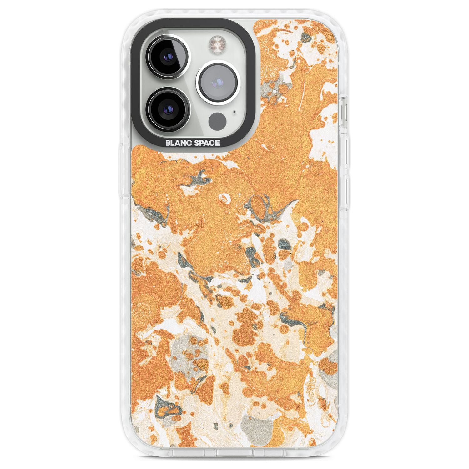 Orange Marbled Paper Pattern Phone Case iPhone 13 Pro / Impact Case,iPhone 14 Pro / Impact Case,iPhone 15 Pro Max / Impact Case,iPhone 15 Pro / Impact Case Blanc Space