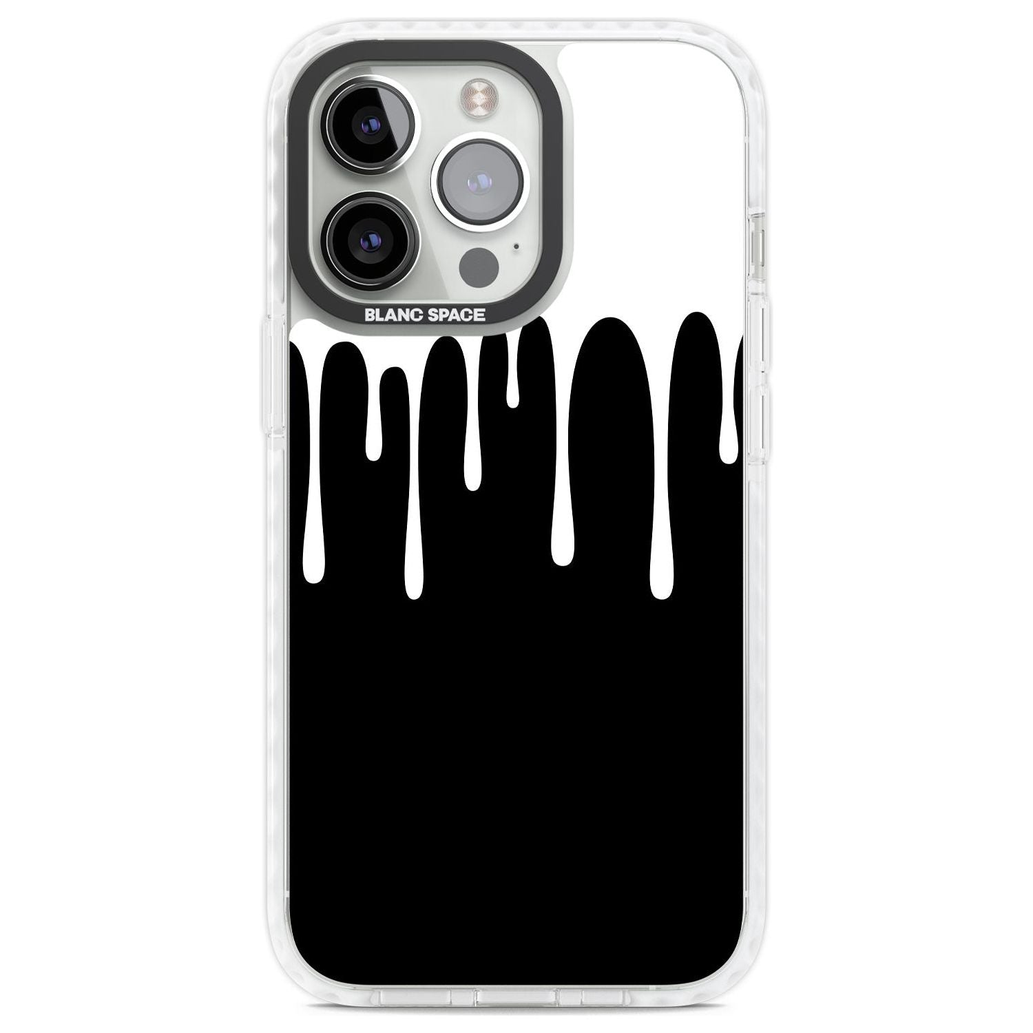 Melted Effect: White & Black Phone Case iPhone 13 Pro / Impact Case,iPhone 14 Pro / Impact Case,iPhone 15 Pro Max / Impact Case,iPhone 15 Pro / Impact Case Blanc Space