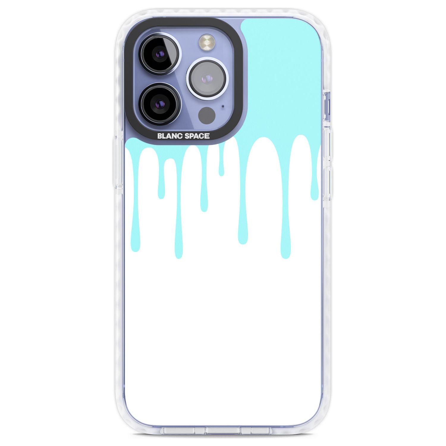 Melted Effect: Teal & White Phone Case iPhone 13 Pro / Impact Case,iPhone 14 Pro / Impact Case,iPhone 15 Pro Max / Impact Case,iPhone 15 Pro / Impact Case Blanc Space