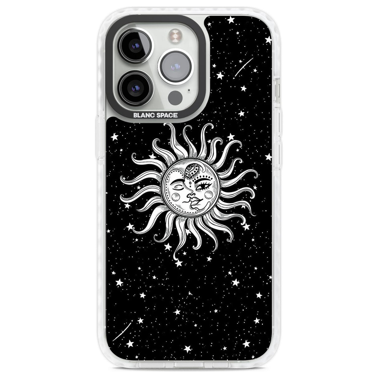 Mystic Sun Moon Phone Case iPhone 13 Pro / Impact Case,iPhone 14 Pro / Impact Case,iPhone 15 Pro / Impact Case,iPhone 15 Pro Max / Impact Case Blanc Space