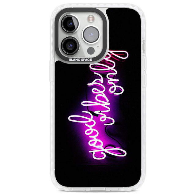 Good Vibes Only Pink Neon Phone Case iPhone 13 Pro / Impact Case,iPhone 14 Pro / Impact Case,iPhone 15 Pro Max / Impact Case,iPhone 15 Pro / Impact Case Blanc Space