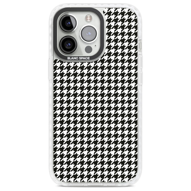 Chic Houndstooth Check Phone Case iPhone 13 Pro / Impact Case,iPhone 14 Pro / Impact Case,iPhone 15 Pro / Impact Case,iPhone 15 Pro Max / Impact Case Blanc Space