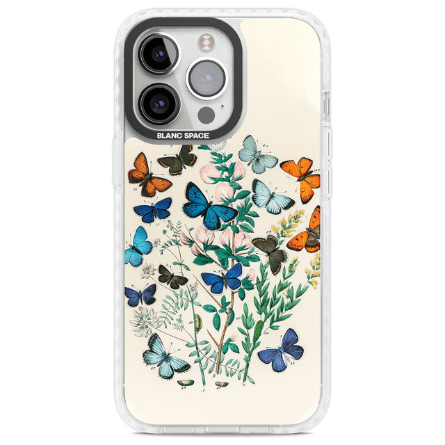 European Butterflies Phone Case iPhone 13 Pro / Impact Case,iPhone 14 Pro / Impact Case,iPhone 15 Pro Max / Impact Case,iPhone 15 Pro / Impact Case Blanc Space