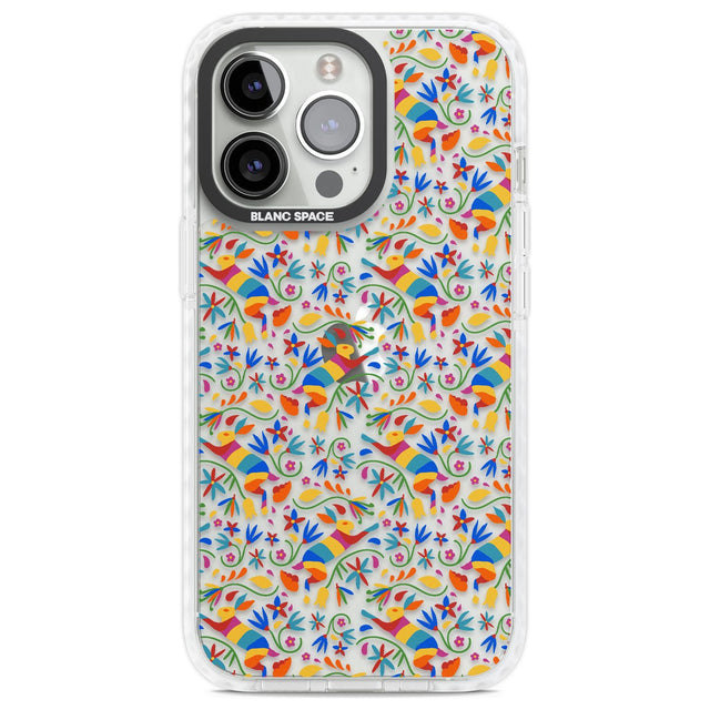 Floral Rabbit Pattern in Rainbow Phone Case iPhone 13 Pro / Impact Case,iPhone 14 Pro / Impact Case,iPhone 15 Pro Max / Impact Case,iPhone 15 Pro / Impact Case Blanc Space