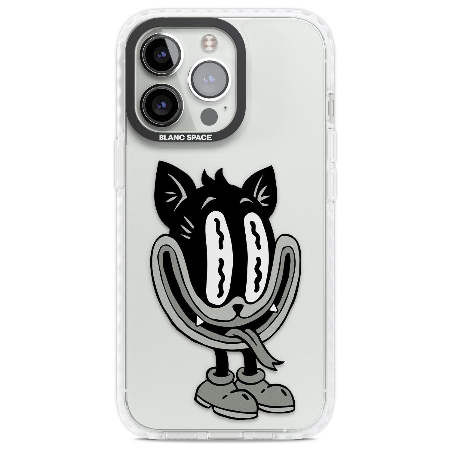 Faded Feline Phone Case iPhone 13 Pro / Impact Case,iPhone 14 Pro / Impact Case,iPhone 15 Pro Max / Impact Case,iPhone 15 Pro / Impact Case Blanc Space