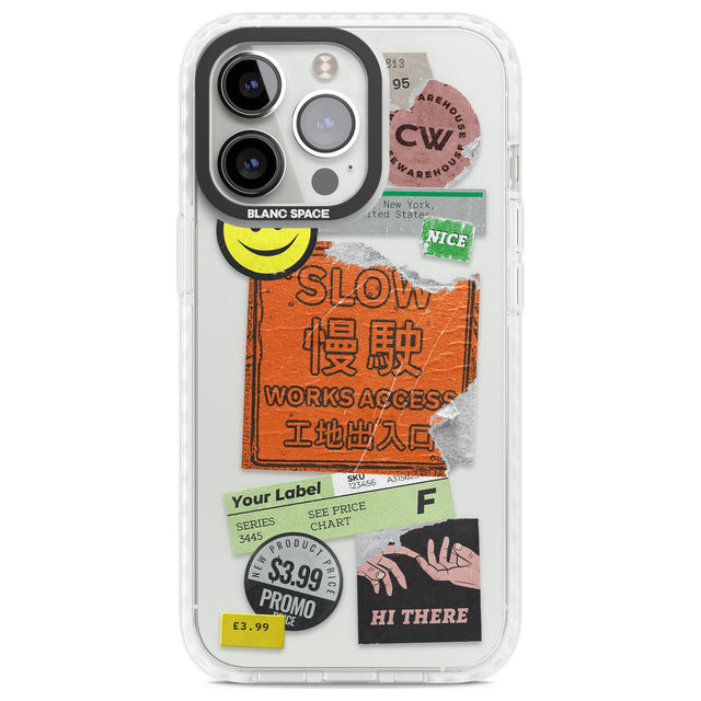Kanji Signs Sticker Mix Phone Case iPhone 13 Pro / Impact Case,iPhone 14 Pro / Impact Case,iPhone 15 Pro Max / Impact Case,iPhone 15 Pro / Impact Case Blanc Space