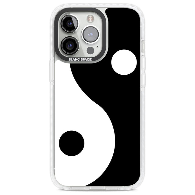 Large Yin Yang Phone Case iPhone 13 Pro / Impact Case,iPhone 14 Pro / Impact Case,iPhone 15 Pro Max / Impact Case,iPhone 15 Pro / Impact Case Blanc Space