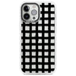Messy Black Grid - Clear Phone Case iPhone 13 Pro Max / Impact Case,iPhone 14 Pro Max / Impact Case Blanc Space