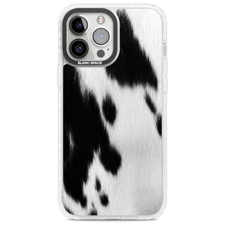Designer Fashion Cowhide Phone Case iPhone 13 Pro Max / Impact Case,iPhone 14 Pro Max / Impact Case Blanc Space