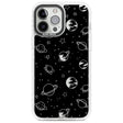Cosmic Outer Space Design Clear on Black Phone Case iPhone 13 Pro Max / Impact Case,iPhone 14 Pro Max / Impact Case Blanc Space
