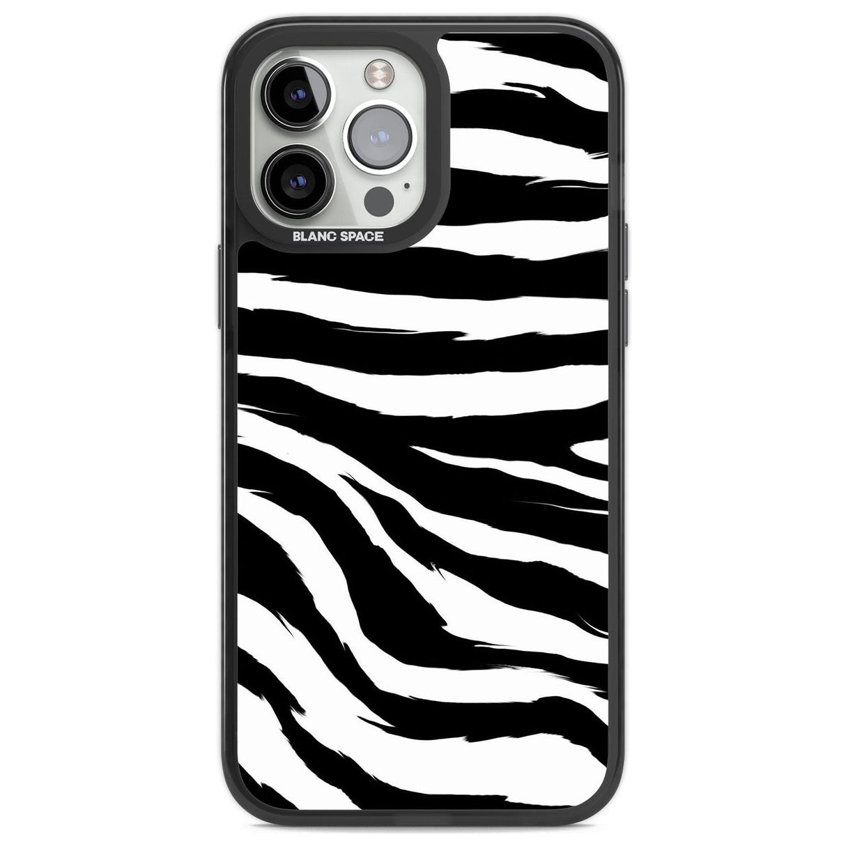Black Zebra Print Phone Case iPhone 14 Pro Max / Black Impact Case,iPhone 13 Pro Max / Black Impact Case Blanc Space