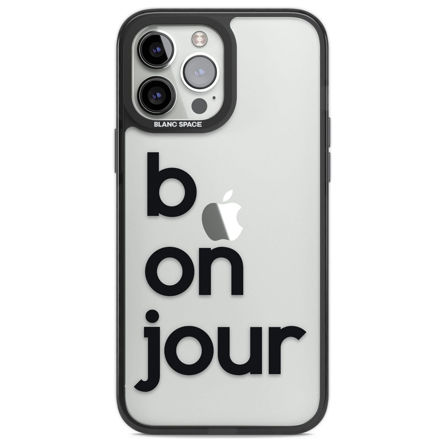 Bonjour Phone Case iPhone 13 Pro Max / Black Impact Case,iPhone 14 Pro Max / Black Impact Case Blanc Space