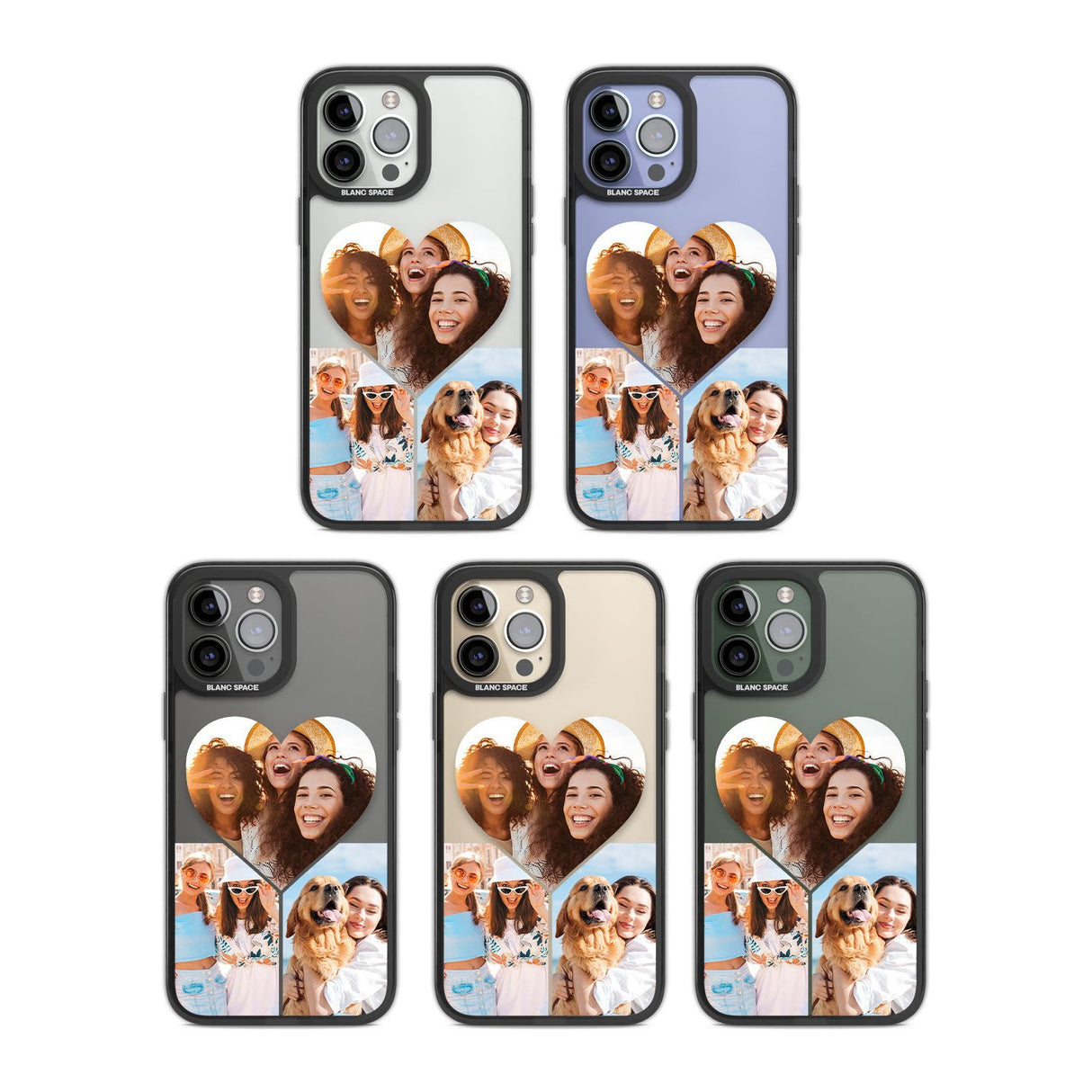 Personalised Heart Photo GridPhone Case for iPhone 14 Pro Max