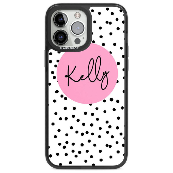 Personalised Pink Circle & Dots