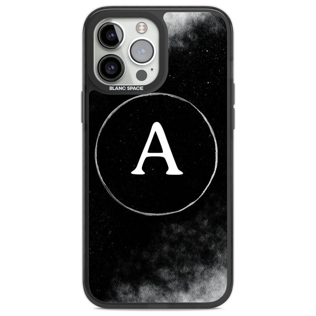 Personalised Eclipse Monogram Custom Phone Case iPhone 13 Pro Max / Black Impact Case,iPhone 14 Pro Max / Black Impact Case Blanc Space