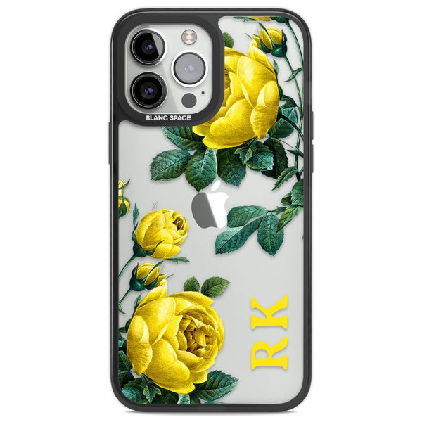 Personalised Vintage Floral Yellow Roses
