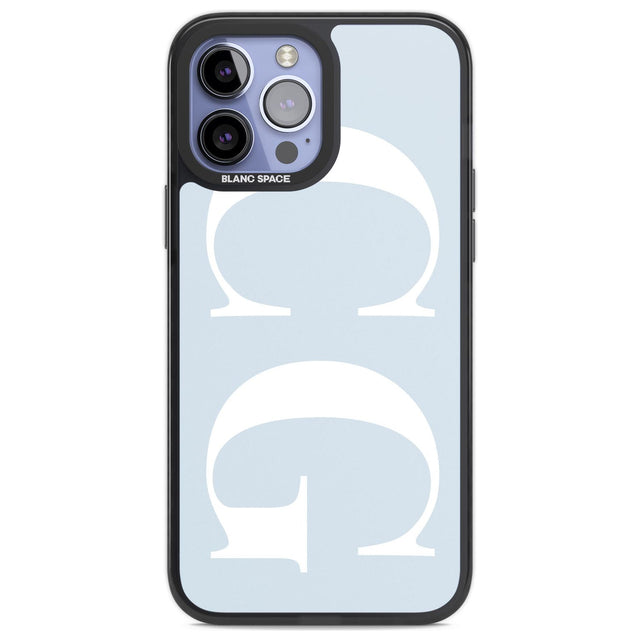 Personalised White & Blue Personalised Custom Phone Case iPhone 13 Pro Max / Black Impact Case,iPhone 14 Pro Max / Black Impact Case Blanc Space