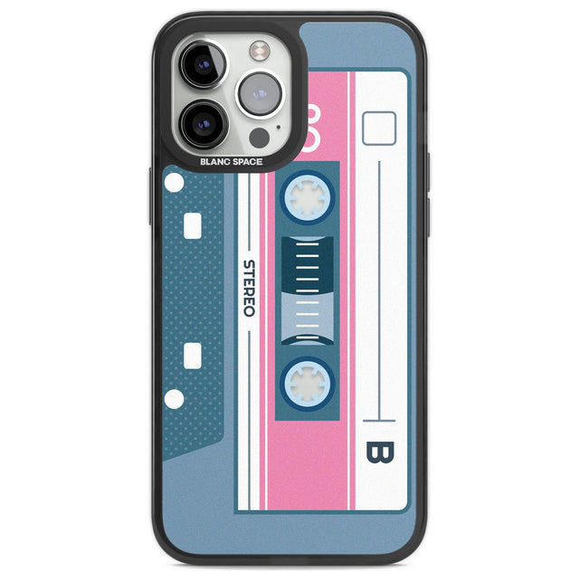 Personalised Retro Mixtape Custom Phone Case iPhone 13 Pro Max / Black Impact Case,iPhone 14 Pro Max / Black Impact Case Blanc Space