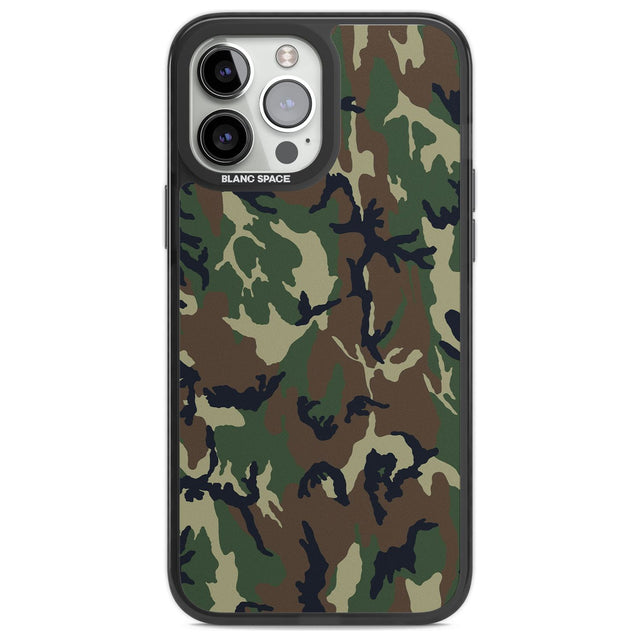 Forest Green Camo Phone Case iPhone 14 Pro Max / Black Impact Case,iPhone 13 Pro Max / Black Impact Case Blanc Space
