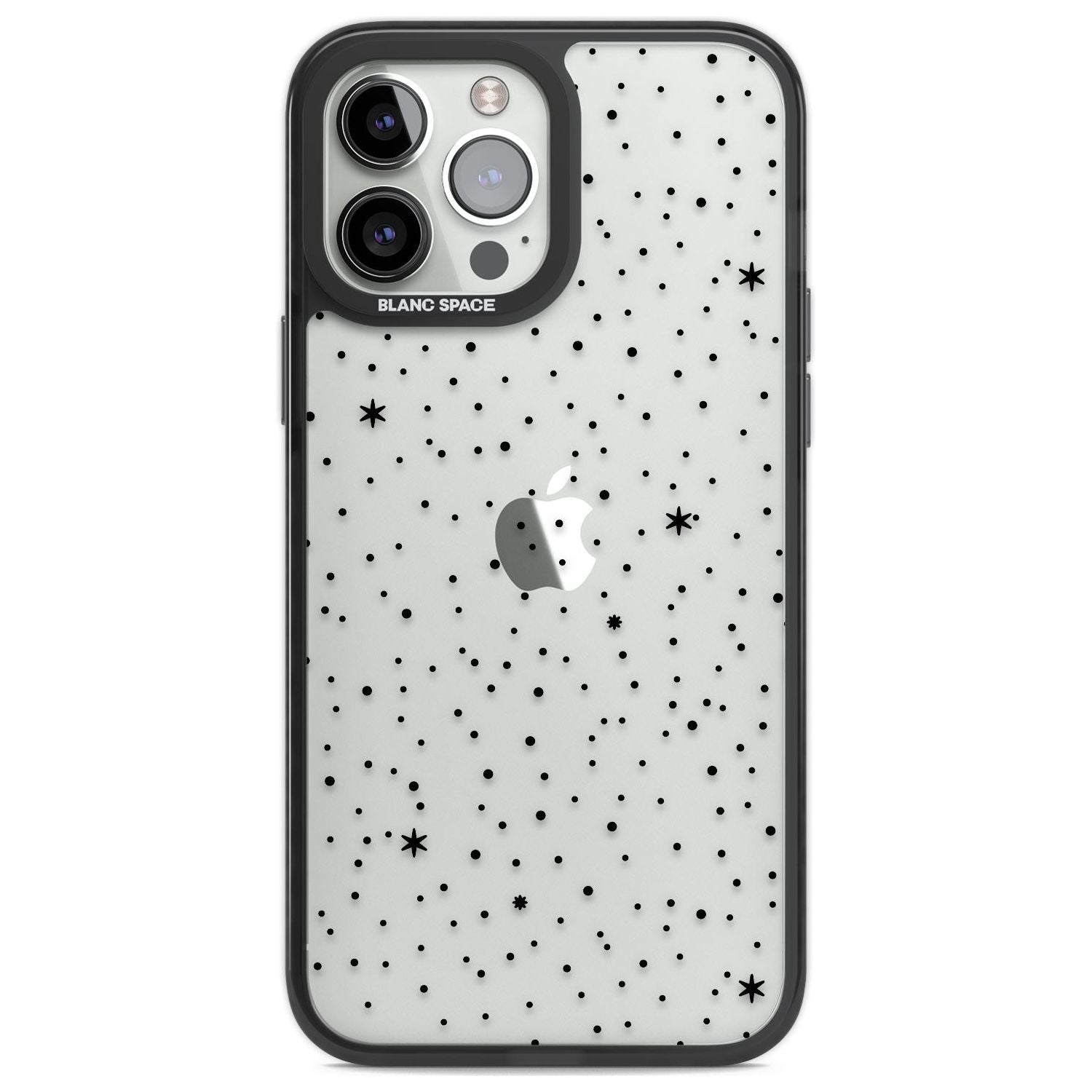 Celestial Starry Sky Phone Case iPhone 13 Pro Max / Black Impact Case,iPhone 14 Pro Max / Black Impact Case Blanc Space