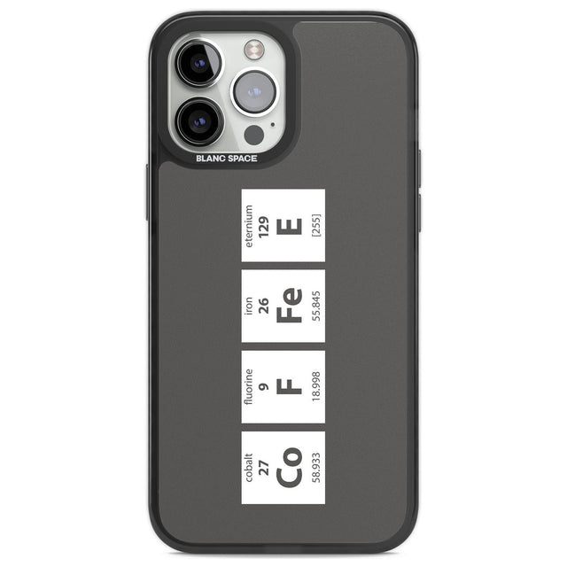 Coffee Element (Grey) Phone Case iPhone 13 Pro Max / Black Impact Case,iPhone 14 Pro Max / Black Impact Case Blanc Space