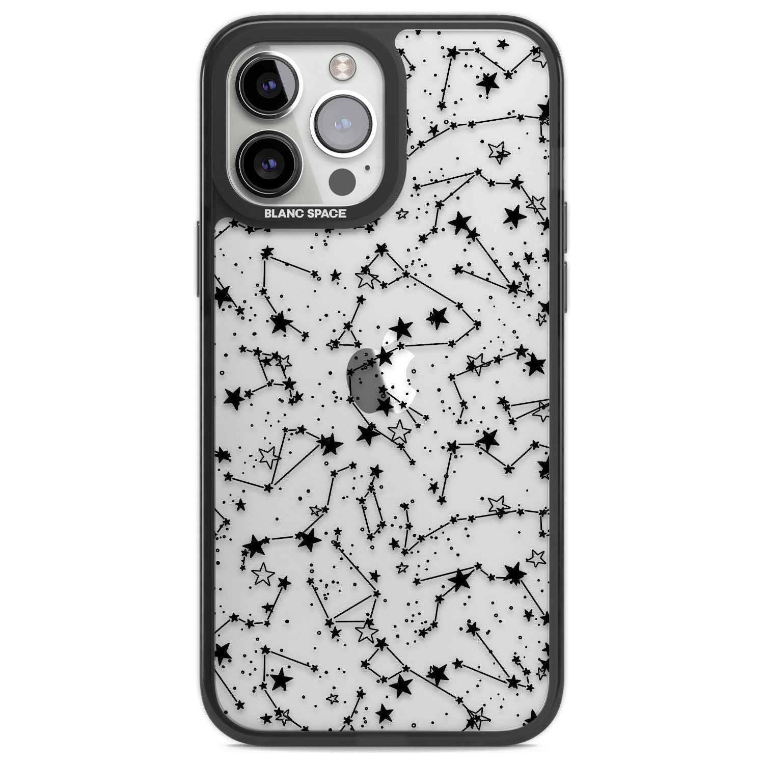 Constellations Phone Case iPhone 13 Pro Max / Black Impact Case,iPhone 14 Pro Max / Black Impact Case Blanc Space
