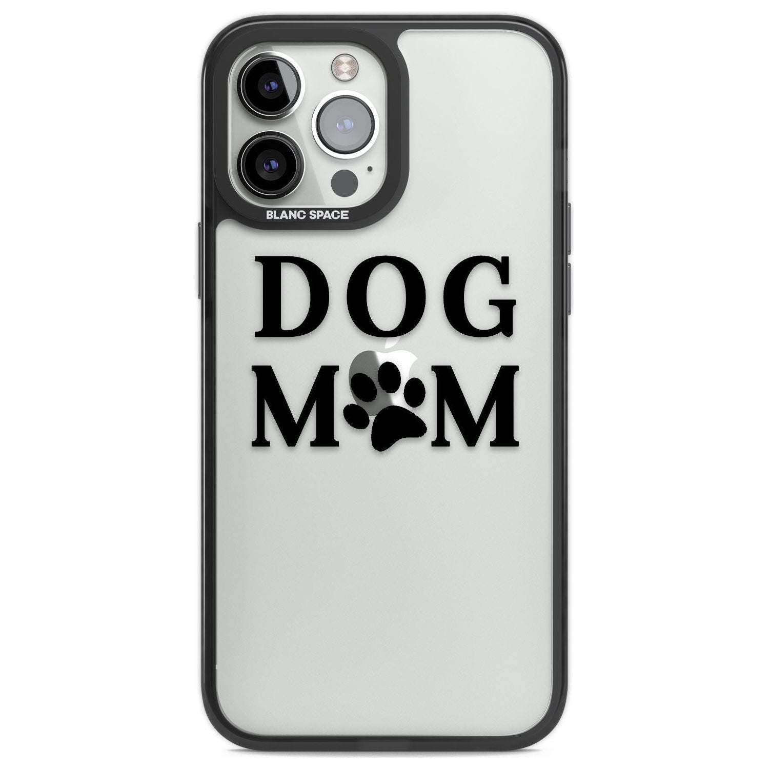 Dog Mom Paw Print Phone Case iPhone 13 Pro Max / Black Impact Case,iPhone 14 Pro Max / Black Impact Case Blanc Space