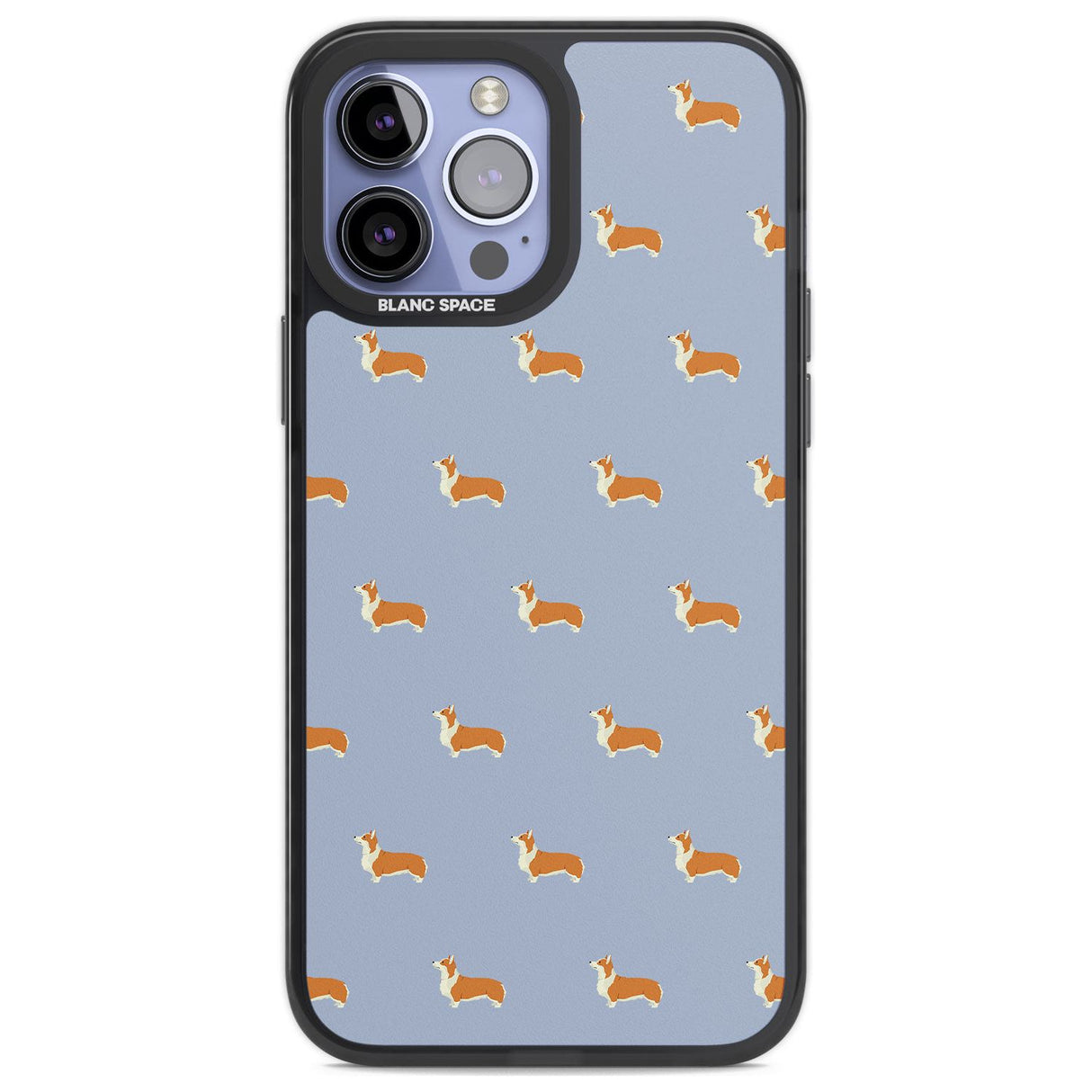 Pembroke Welsh Corgi Dog Pattern Phone Case iPhone 13 Pro Max / Black Impact Case,iPhone 14 Pro Max / Black Impact Case Blanc Space