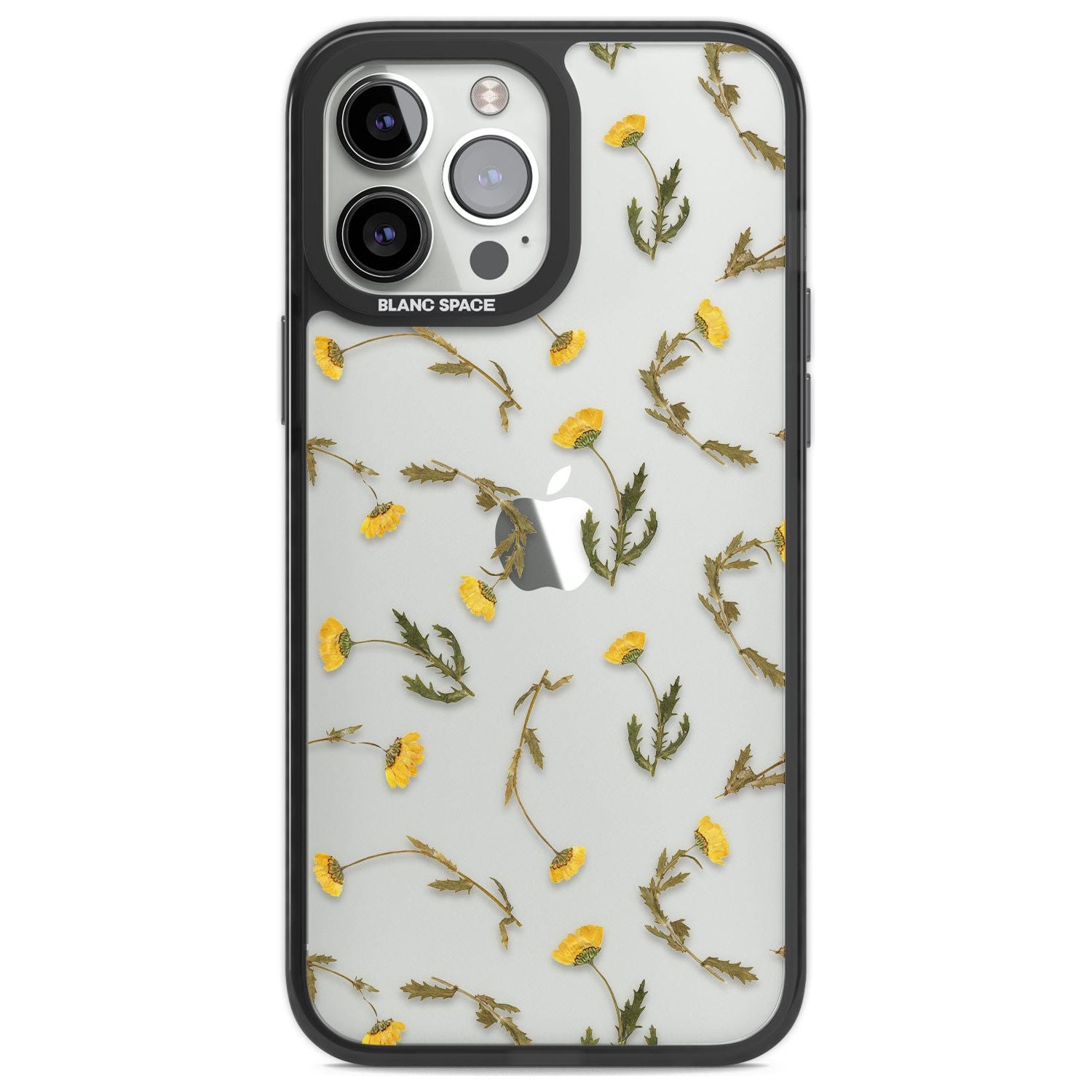 Long Stemmed Wildflowers - Dried Flower-Inspired Phone Case iPhone 13 Pro Max / Black Impact Case,iPhone 14 Pro Max / Black Impact Case Blanc Space