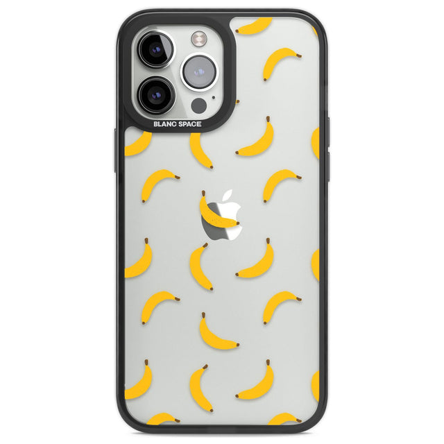 Banana Pattern Phone Case iPhone 13 Pro Max / Black Impact Case,iPhone 14 Pro Max / Black Impact Case Blanc Space