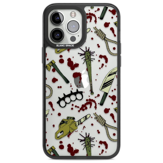 Movie Massacre Phone Case iPhone 13 Pro Max / Black Impact Case,iPhone 14 Pro Max / Black Impact Case Blanc Space