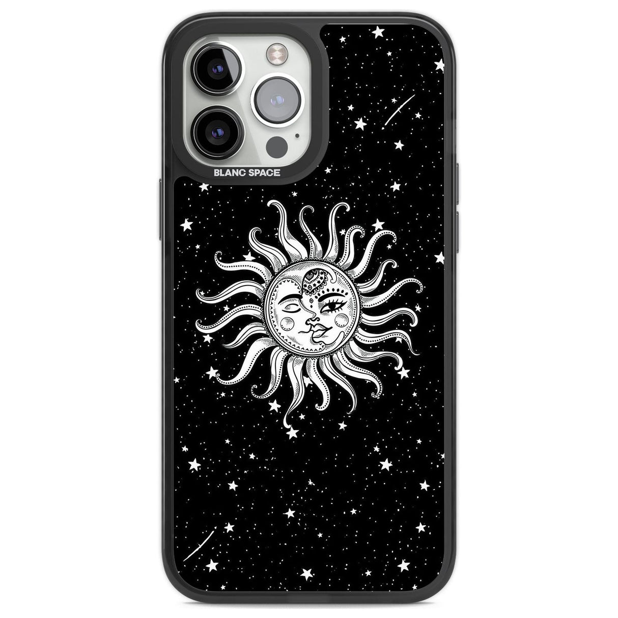 Mystic Sun Moon Phone Case iPhone 14 Pro Max / Black Impact Case,iPhone 13 Pro Max / Black Impact Case Blanc Space
